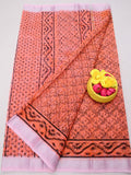 Indiehaat | Kota Doria Blockprint Saree