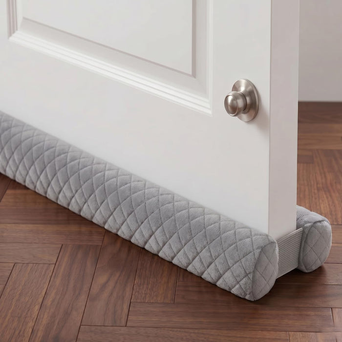 Ciieyuo Premium Velvet Under Door Draft Stopper, Adjustable 30-36 Inches