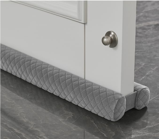 Ciieyuo Velvet Door Light Blocker, Adjustable 26-30 Inches