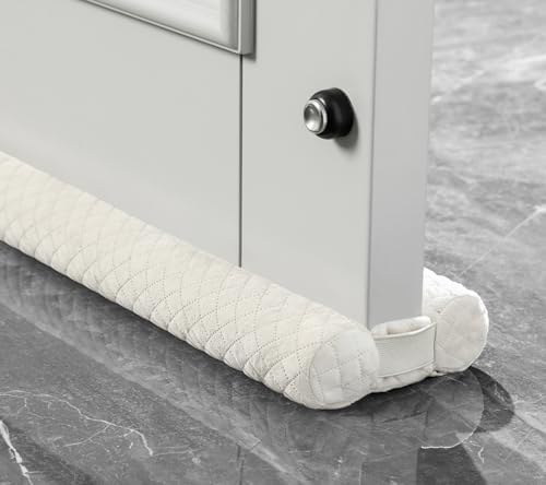 Ciieyuo Velvet Door Draft Stoppers for Door Bottom, Adjustable 30-36 Inches - image 2