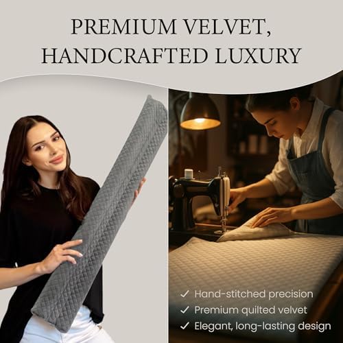 Ciieyuo Velvet Door Blocker, Adjustable 30-36 Inches - image 4