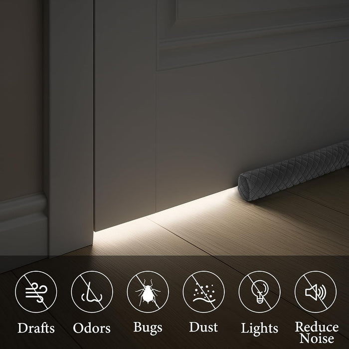 Ciieyuo Velvet Door Blocker for Bottom of Door, Adjustable 26-30 Inches - image 5