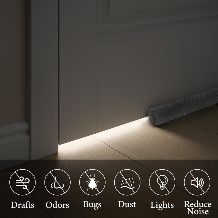 Ciieyuo Velvet Door Light Blocker, Adjustable 26-30 Inches - image 6