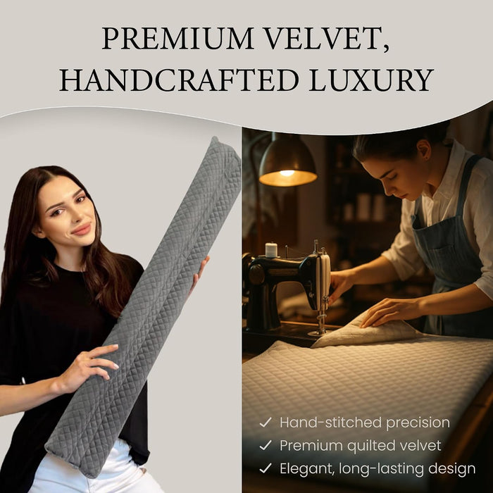 Ciieyuo Velvet Under Door Draft Stoppers, Fits 26'' - 30'' - image 7