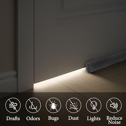 Ciieyuo Velvet Door Light Blocker, Adjustable 26-30 Inches - image 7