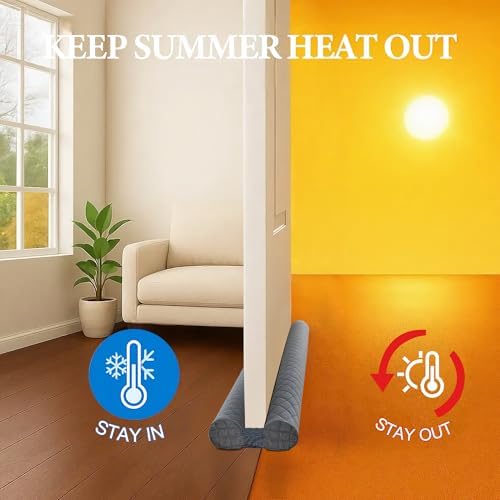 Ciieyuo Velvet Door Blocker for Bottom of Door, Adjustable 26-30 Inches - image 8