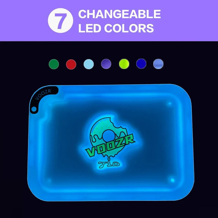 Voozr LED Illuminated Light Up Rolling Tray