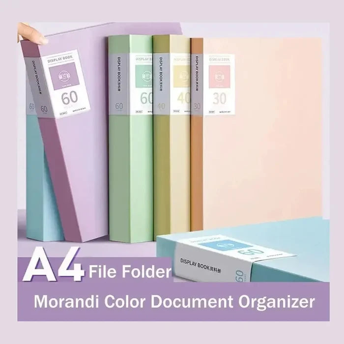 Waterproof A4 document organizer in Morandi colors for tidy filing.