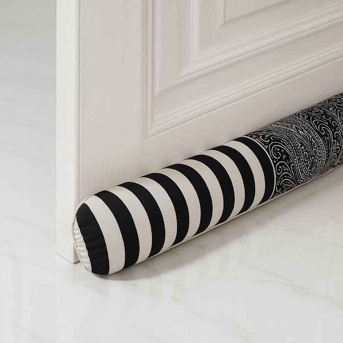 Ciieyuo 32" Decorative Wind Stopper Under Door Draft Stopper for Door & Window, Heavy Weighted Fabric Air Draft Noise Blocker Stopper Gap Filler for Bottom of Door with Hanging Loops