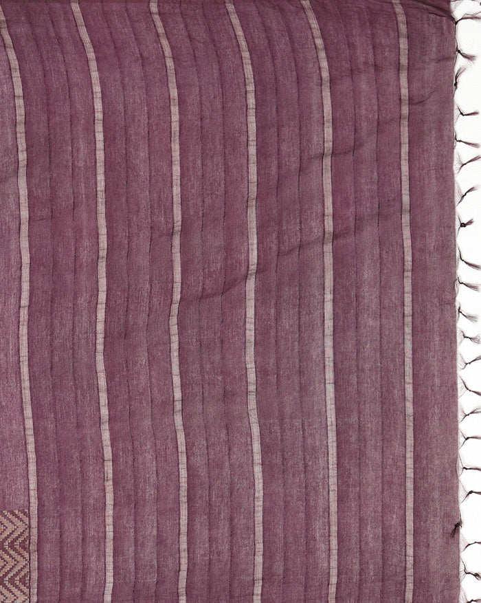 Whispering Chanderi Silk Wine Saree