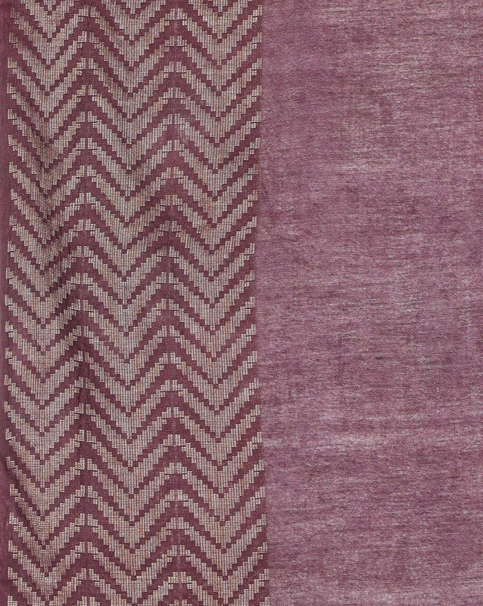 Whispering Chanderi Silk Wine Saree