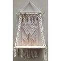 White Hanging Wooden Shelf 
Size: 24" Long 
Plank : 5"X16"-Indiehaat