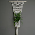 White Macrame Plant Hanger (Single)
Size: 13X32" Long-Indiehaat