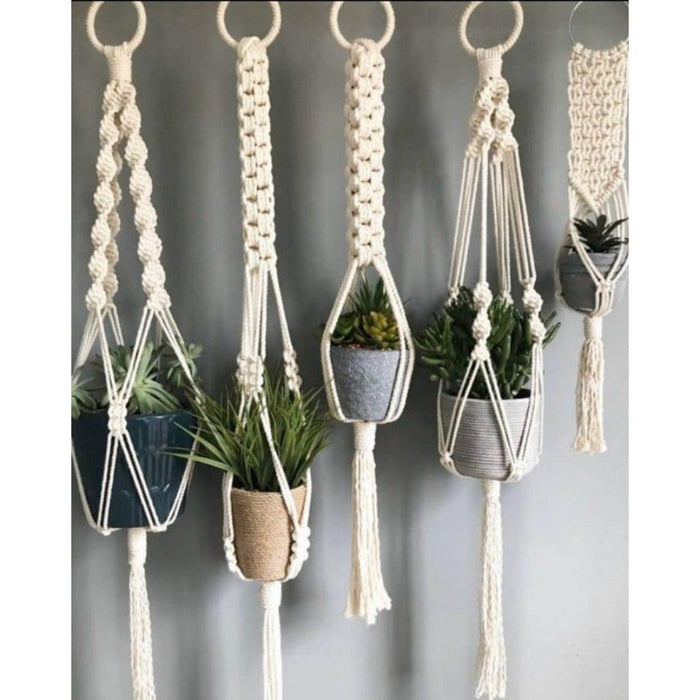 White Macrame Pot Hanger
Set Of 5 Pcs-Indiehaat