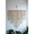 White Macrame Wall Decor
Size : 30X34-Indiehaat