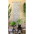 White Macrame Wall Hanger
Size 20"X 60"-Indiehaat