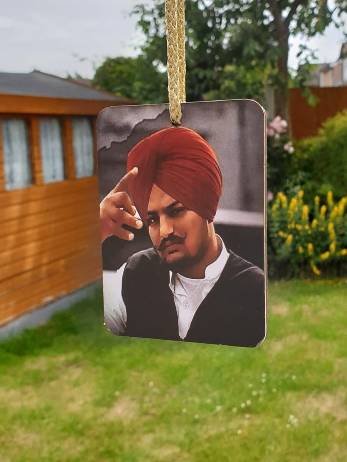 Wooden Car Hanger Sidhu Moosewala Punjabi Legend Rear View Mirror Pendant ZZ23