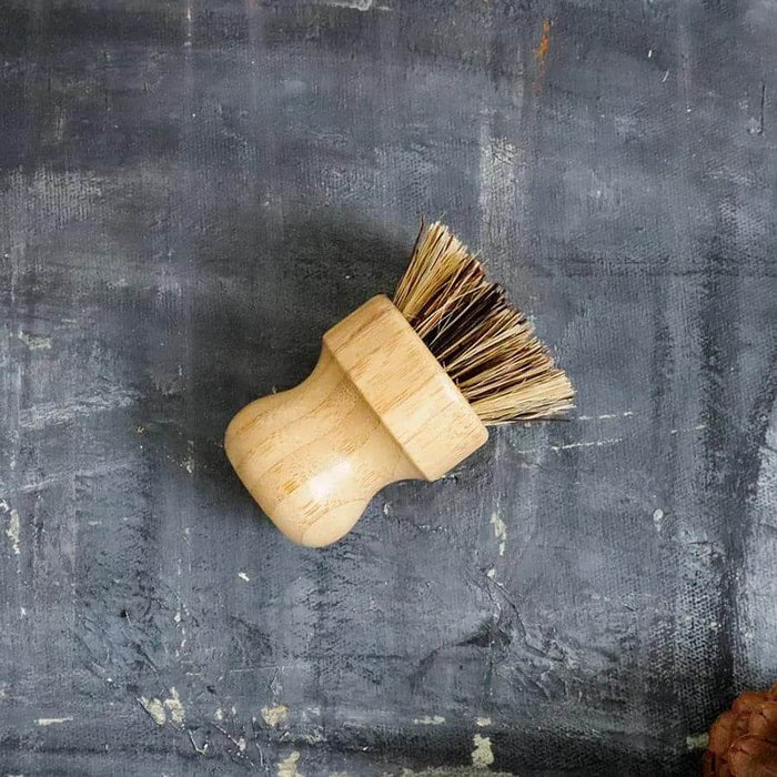 Zero waste kitchen cleaning set natural bamboo brush for eco-friendly cleaning.