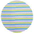 Charlo's Set of 4 Round Placemats Covers Paint ZigZag II 14 Dia inch-0