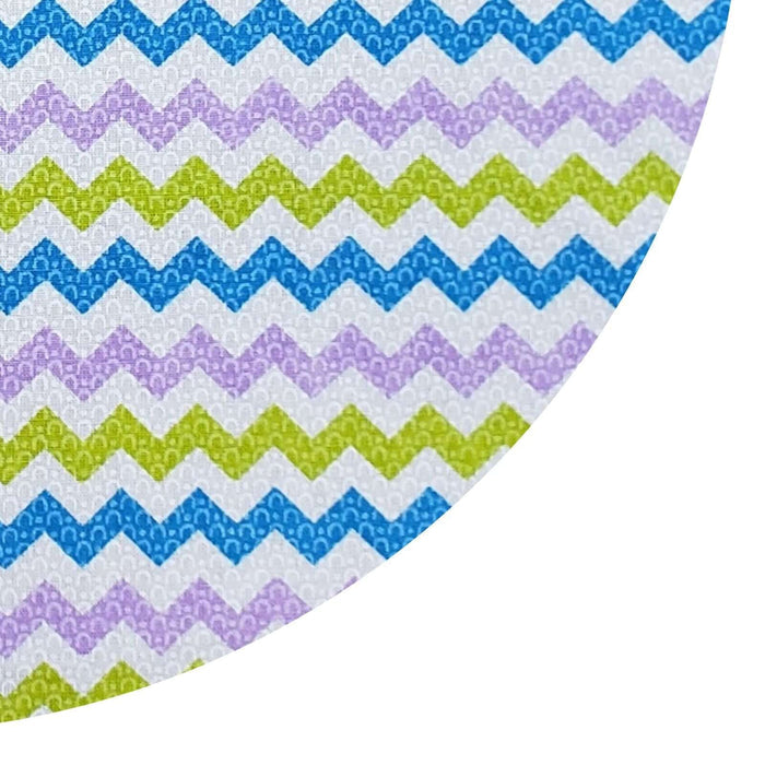 Charlo's Set of 4 Round Placemats Covers Paint ZigZag II 14 Dia inch-2